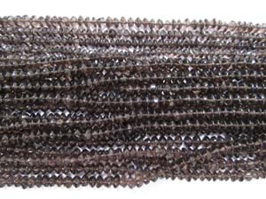 Smoky Quartz Button Beads